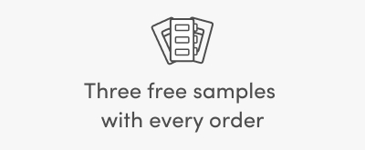 Three free samples with every order